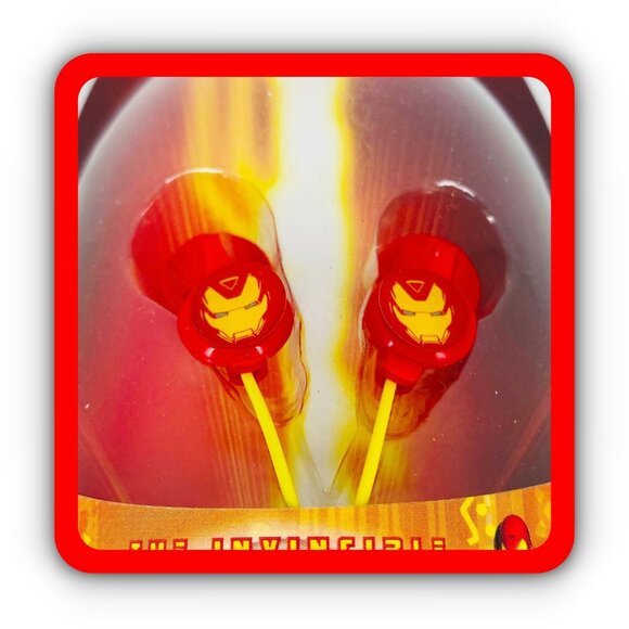 Marvel Iron Man iHip Wired Earbuds Kids Headphones 3.5mm Gift Stocking Stuffer - Picture 3 of 4